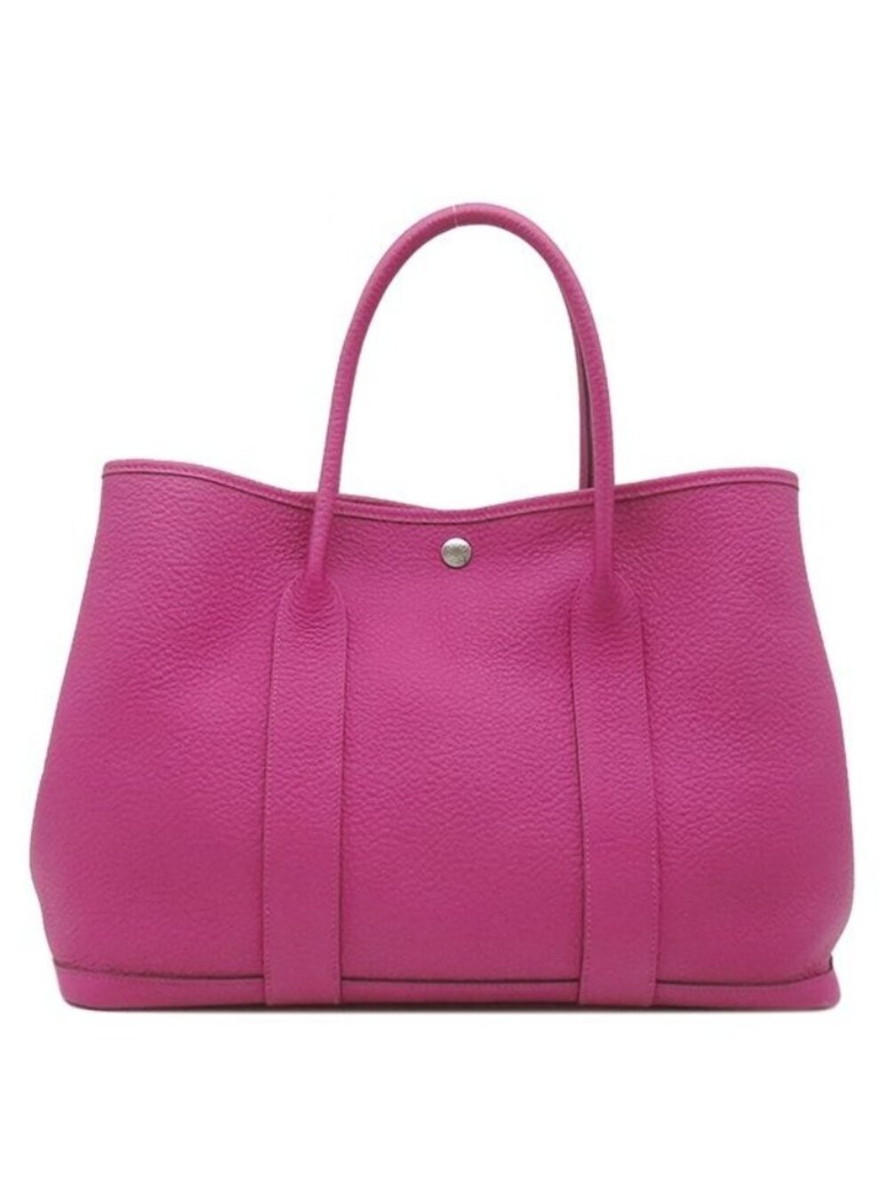 Hermes Tote Bag Garden Party PM 36 Rose Purple Silver Oarleather